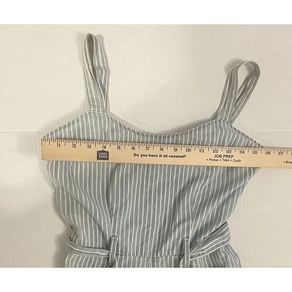 Rewash Belted Denim Jumper Women’s Size Small Blue And White New - Picture 3 of 11
